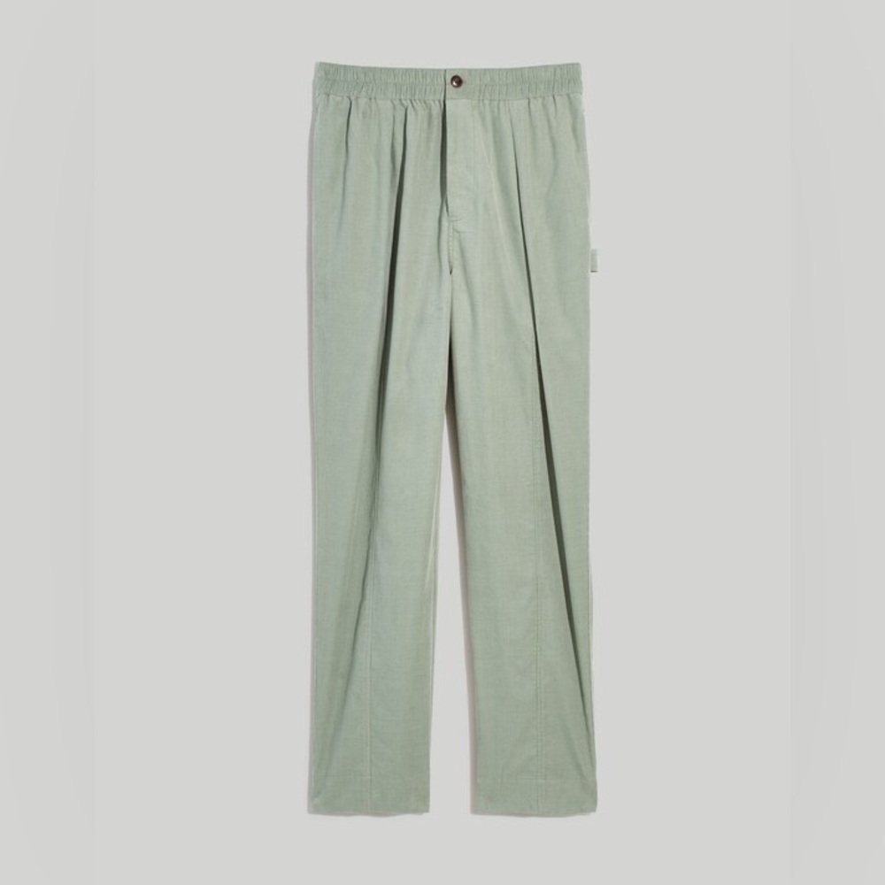 NWT Madewell Corduroy Pull-On Tapered Pants in Frosted Sage size Small - Picture 10 of 15